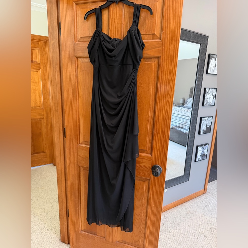 Alex Evenings- Black cold shoulder dress- ladies size 12 - Picture 4 of 13